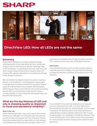 DirectView LED: How all LEDs are Not the Same