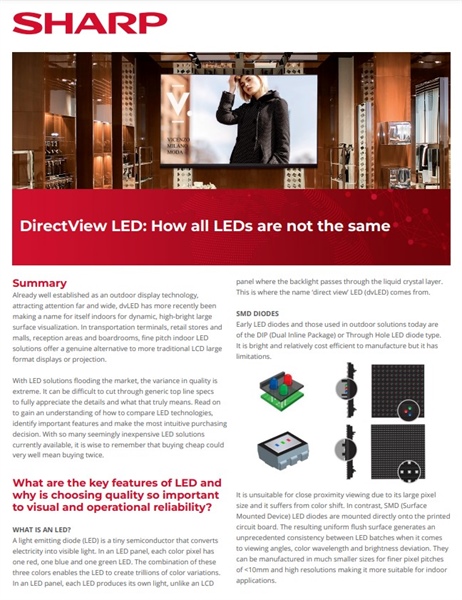 Direct View LED: How all LEDs are Not the Same