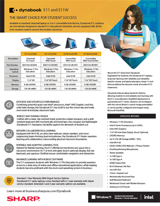 Dynabook Education E11 Models: The Smart Choice for Student Success