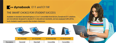 Dynabook Education E11 Models: The Smart Choice for Student Success