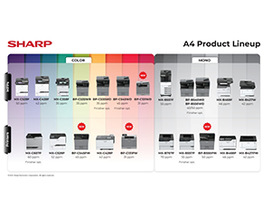 Sharp A4 Copier & Printer Lineup