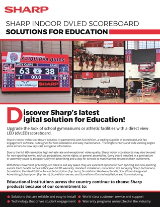Indoor dvLED Scoreboard Solutions for Education
