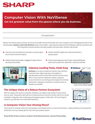 Optimize your manufacturing operations with Sharp NaViSense.
