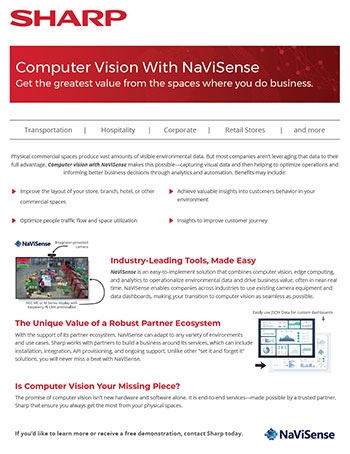 Optimize operations across your business with Sharp NaViSense.