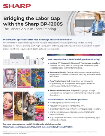 Bridging the Labor Gap with the Sharp BP-1200S Digital Press