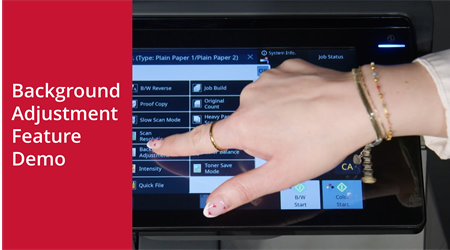 Background Adjustment Feature Demo on the Sharp BP Advanced Series MFP
