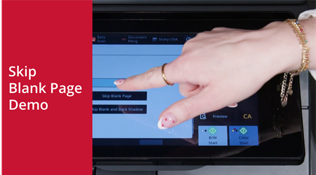 Skip Blank Page Demo on the Sharp BP Advanced Series MFP