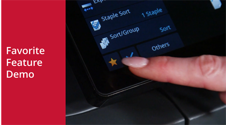 Favorite Feature Demo on the Sharp BP Advanced Series MFP
