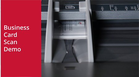 Business Card Scan Demo on the Sharp BP Advanced Series MFP