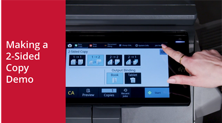Making a 2-Sided Copy on the Sharp BP Advanced Series MFP