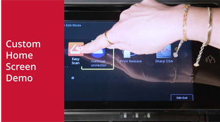 Home Screen Customization Demo on the Sharp BP Advanced Series MFP