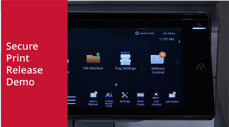 Print Release Demo on Sharp BP Advanced Series MFPs