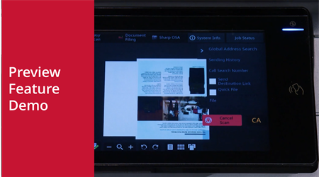 Preview Feature Demo on the Sharp BP Advanced Series MFP