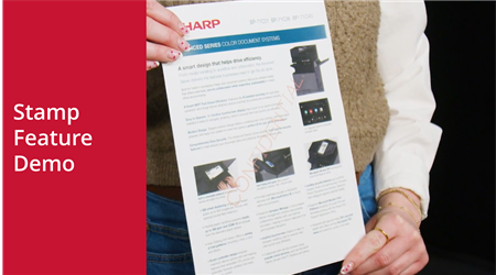 Stamp Feature Demo on Sharp BP Advanced Series MFPs
