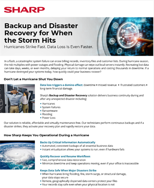 Backup and Disaster Recovery for When the Storm Hits