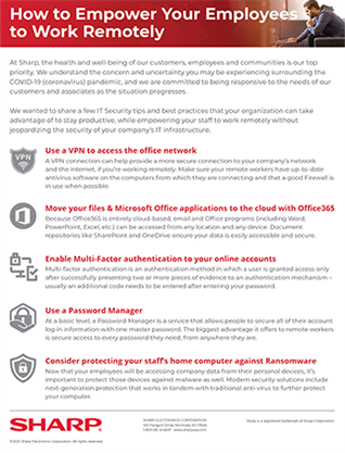 How to Empower Your Employees to Work Remotely Guides | Sharp How to Empower Your Employees to Work Remotely Guides | Sharp