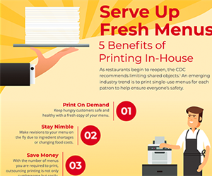 Serve Up Fresh Menus: 5 Benefits of Printing In-House