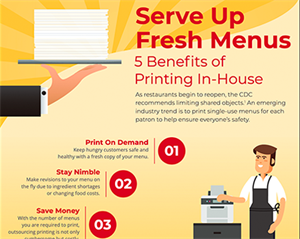 Serve Up Fresh Menus: 5 Benefits of Printing In-House