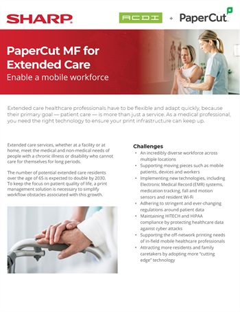 PaperCut MF for Extended Care