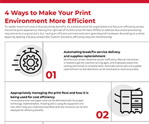 4 Ways to Make Your Print Environment More Efficient