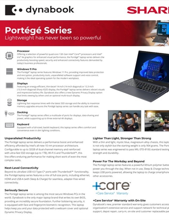 Dynabook Laptops: The Portege Series