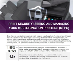 Print Security: Seeing and Managing Your Multifunction Printers (MFPs)