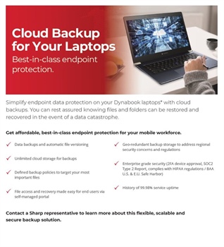 Cloud Backup for Your Laptops