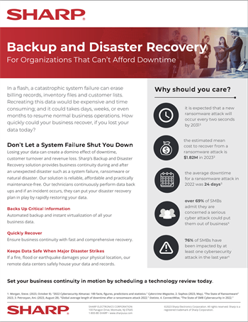 Backup and Disaster Recovery: Avoid Downtime