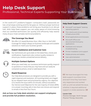 Help Desk: Technical Experts Supporting Your Business