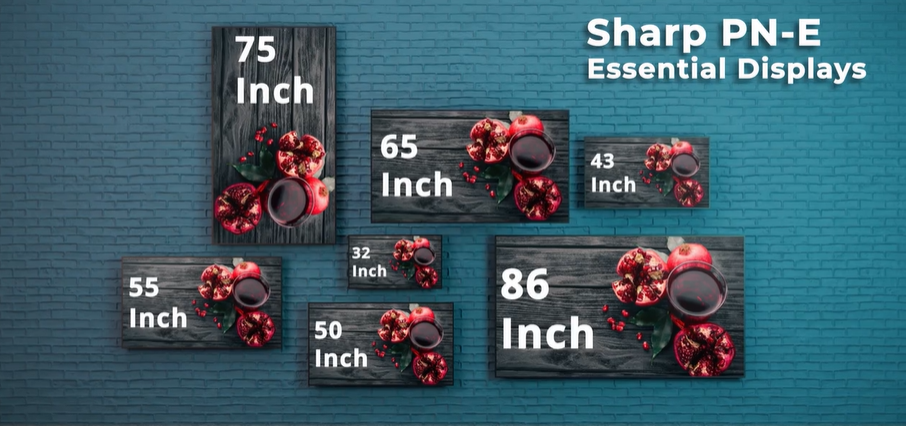 Sharp PN-E Series Large Format 4K Displays for Digital Signage ...