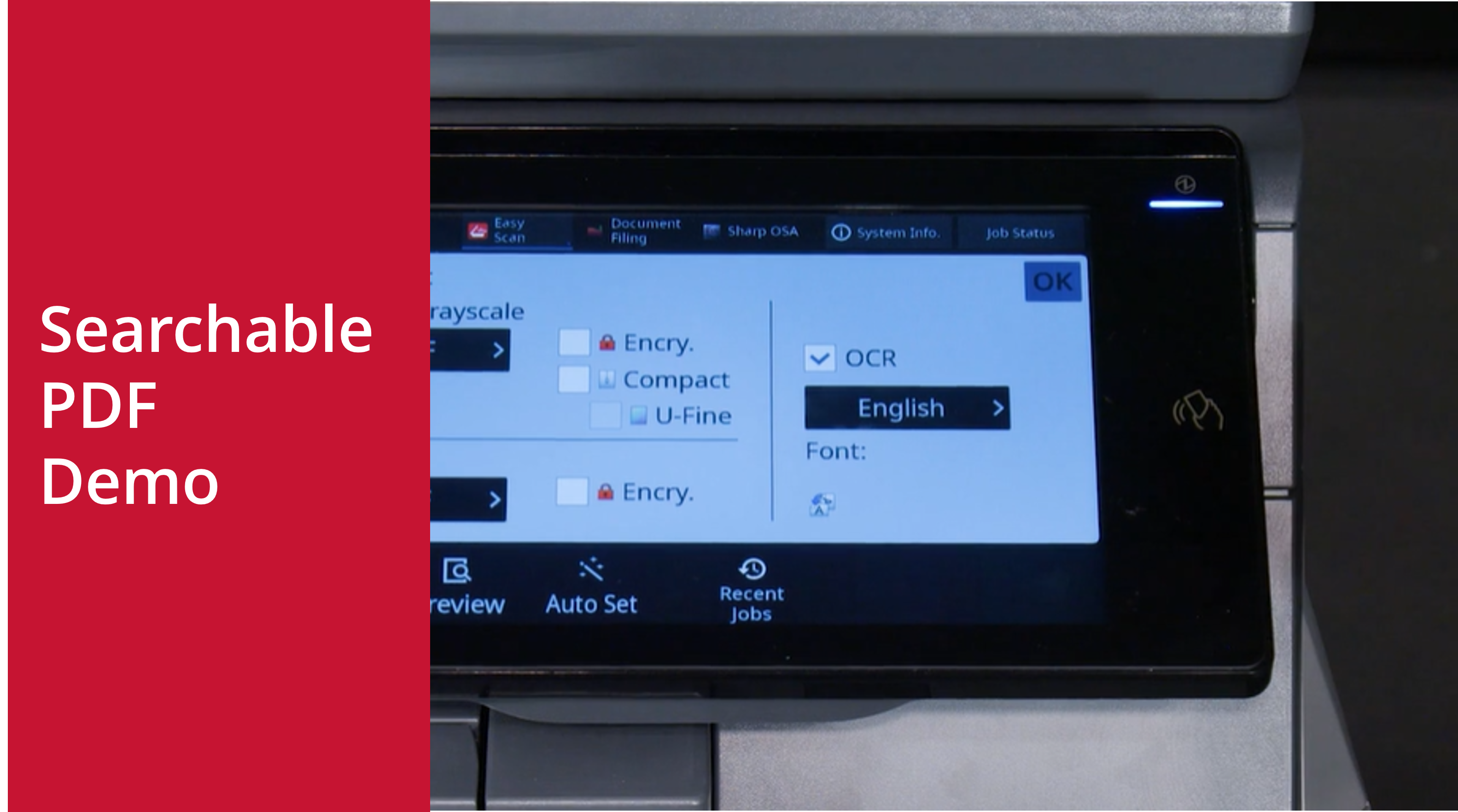 Searchable PDF Feature Demo on the Sharp BP Advanced...