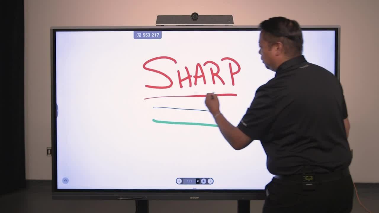 Builtin Whiteboard Capability Videos Sharp for business