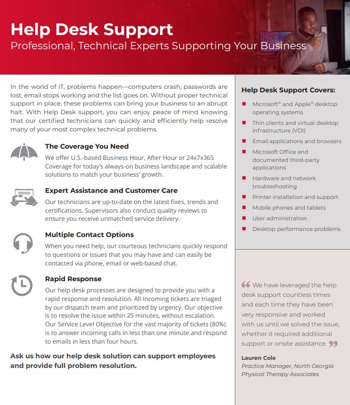 Help Desk Technical Experts Supporting Your Business Guides Sharp