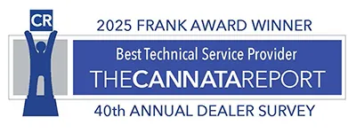 2025 Frank Award Winner. Best Technical Service Provider. The Cannata Report. 40th Annual Dealer Survey