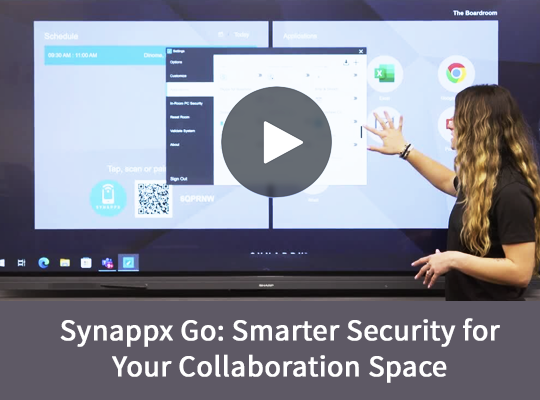 the Video: Synappx Go: Smarter Security for Your Collaboration Space graphic link