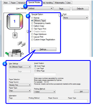 PRINTING SPECIFIC PAGES ON DIFFERENT PAPER | MX-2640N/MX-3140N/MX-3640N ...