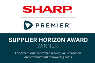 Sharp Premier Supplier Horizon Award Winner for exceptional customer service, value creation and commitment to lowering costs
