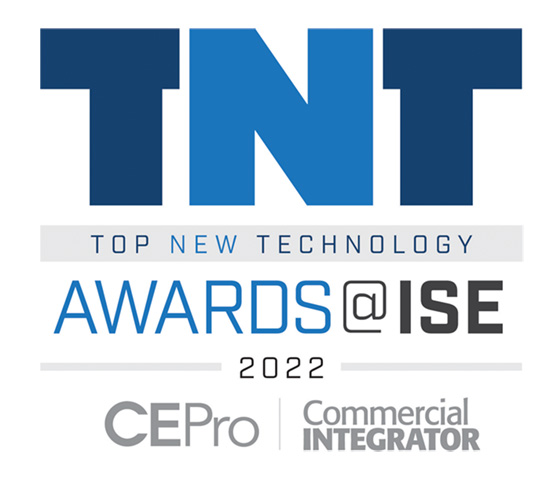 TNT Top New Technology Awards ISE 2022 CEPro Commercial Intergrator logo