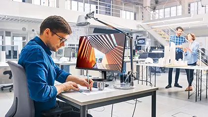 MultiSync E Series displays in portrait view