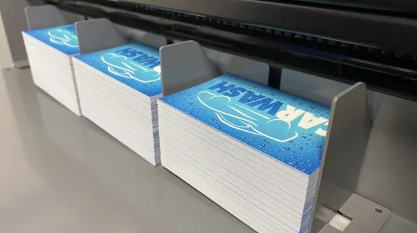 Examples of Digital Print Finishing in output tray