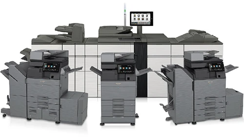 collage of MFP products