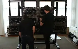 In progress LED display installation