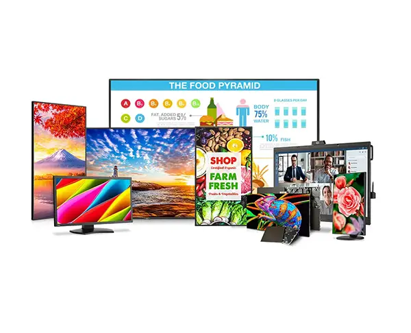 A series of different LED displays