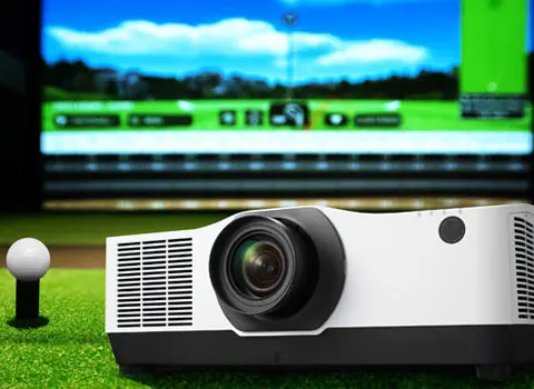Display and projector golf image