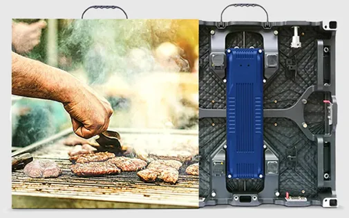 BBQ grill with hamburgers being grilled