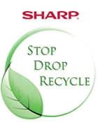 Sharp Stop Drop Recycle logo.