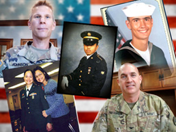Collage of Sharp military personnel
